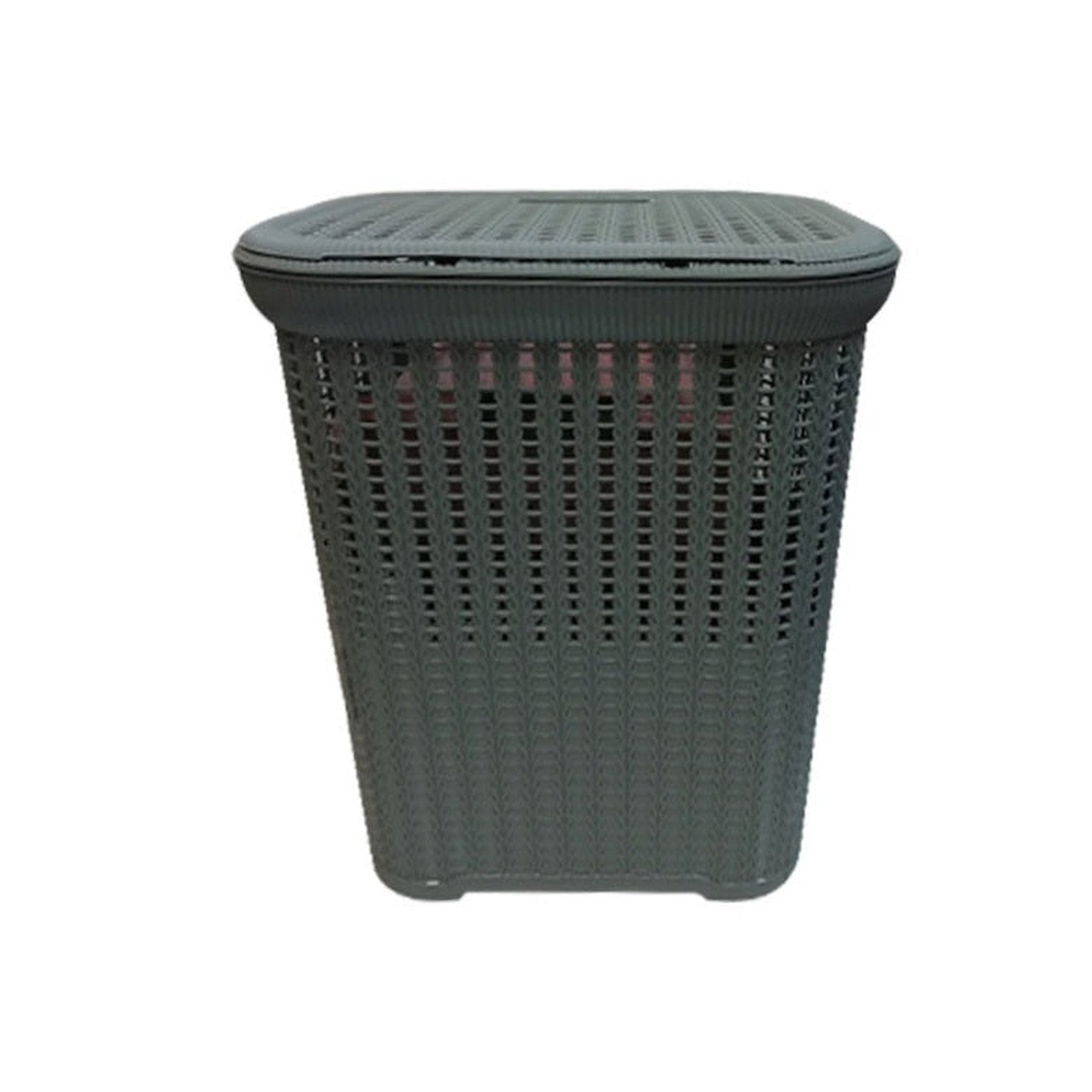 Laundry Slotted Linen Bin Basketwith Lid 435