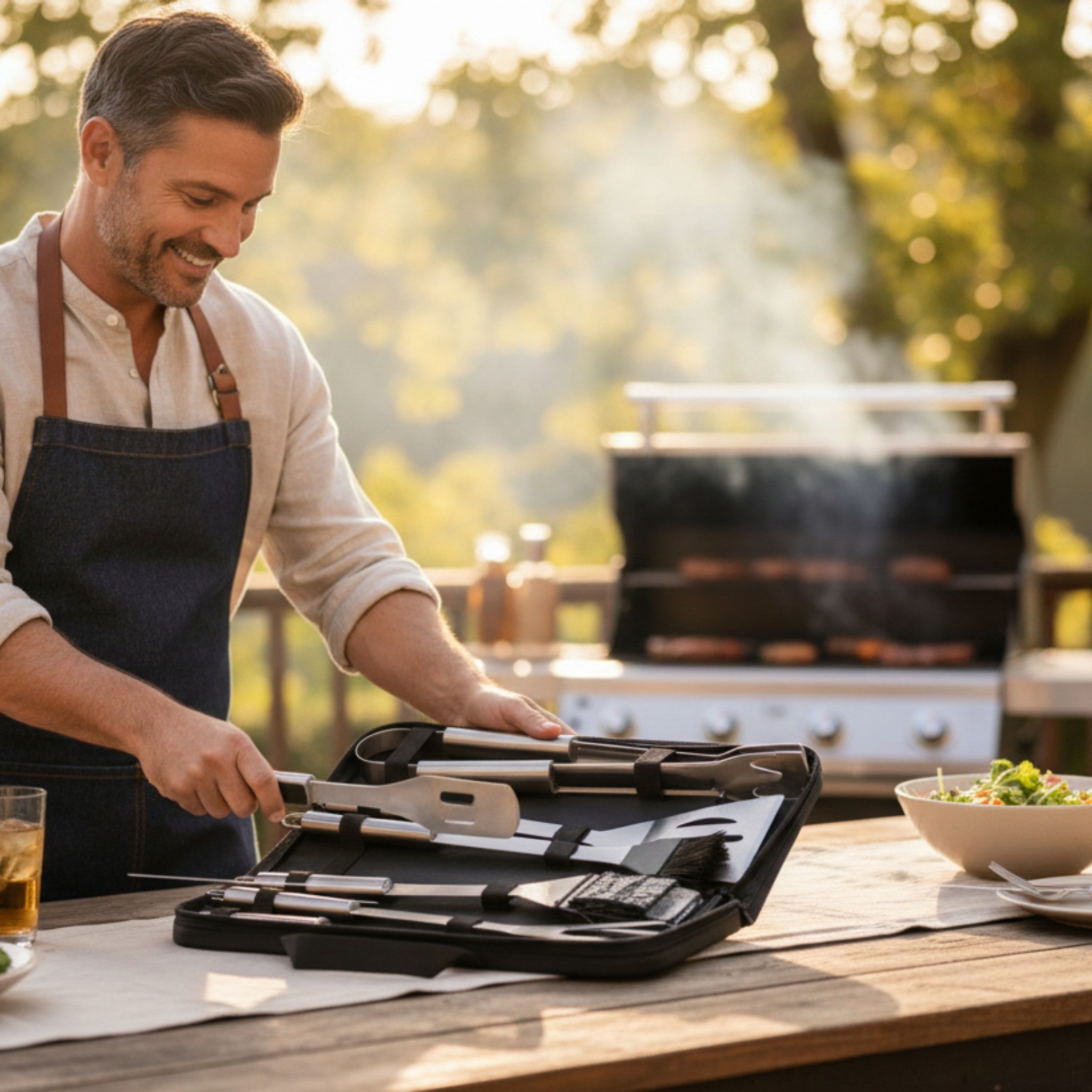 Totai 6pcs BBQ Tools Set With Bag 33-35cm