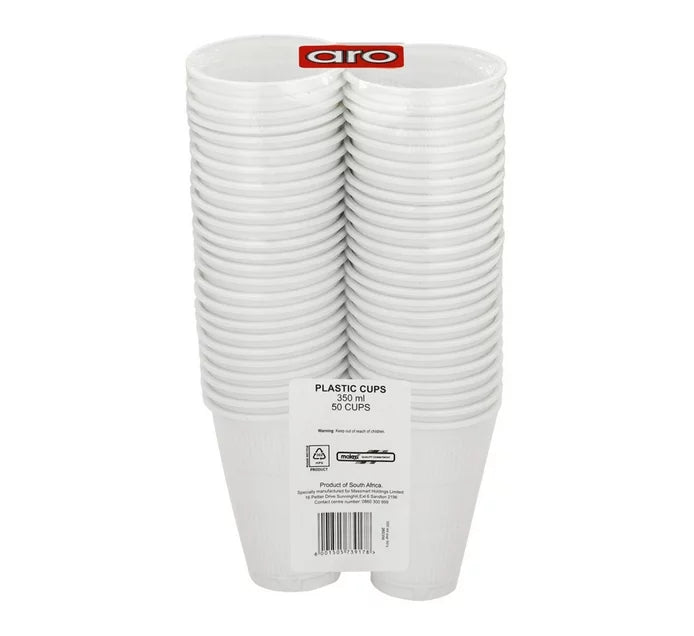 Aro Disposable Plastic Cup 350ml 50pack