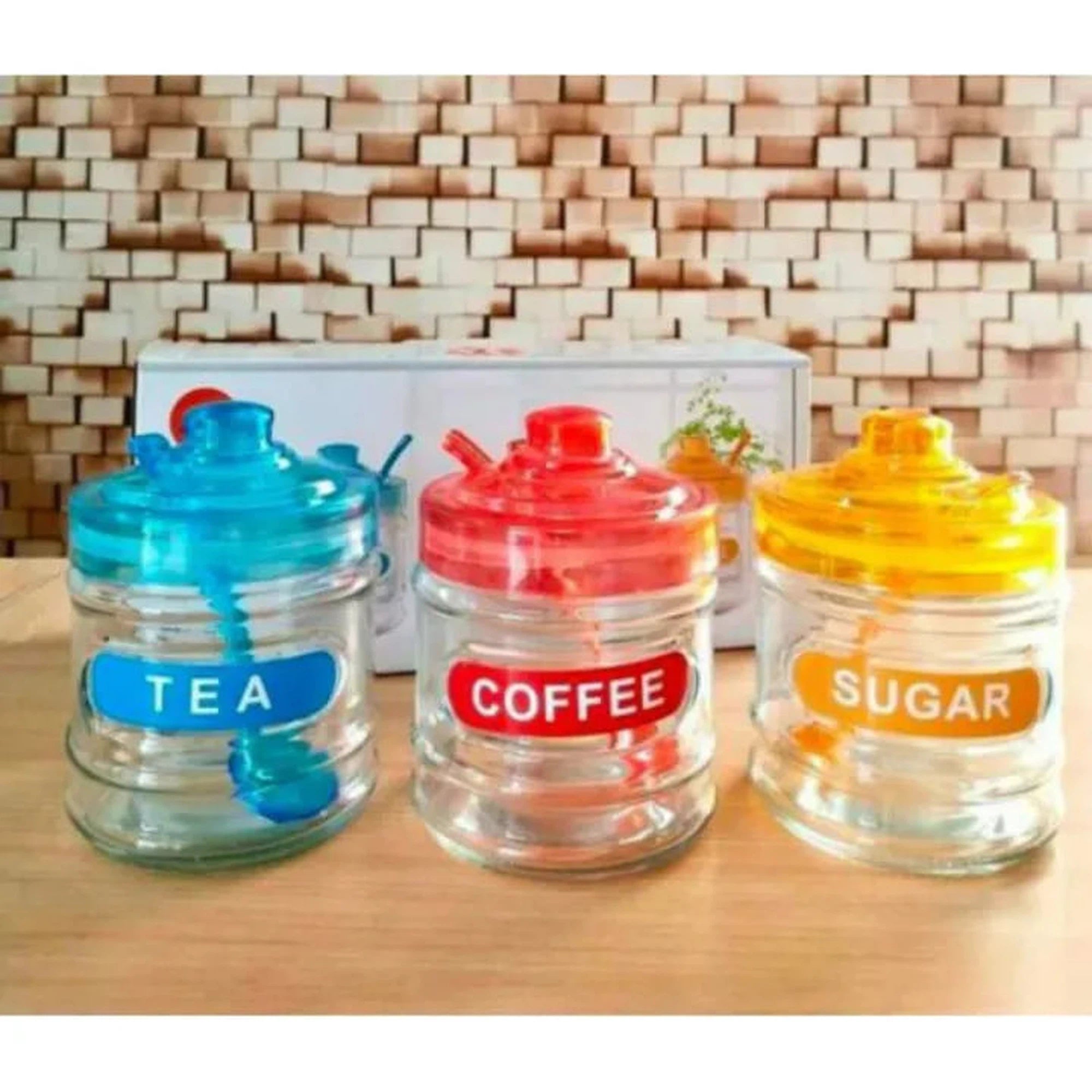 Continental Homeware Canister Spice Set 3pc 3-Colours CH278