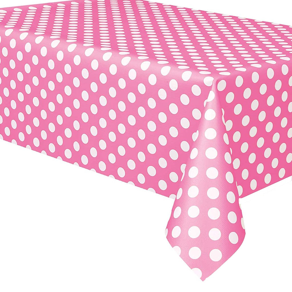 Party Table Cloth Plastic Polka Dot 137x183cm