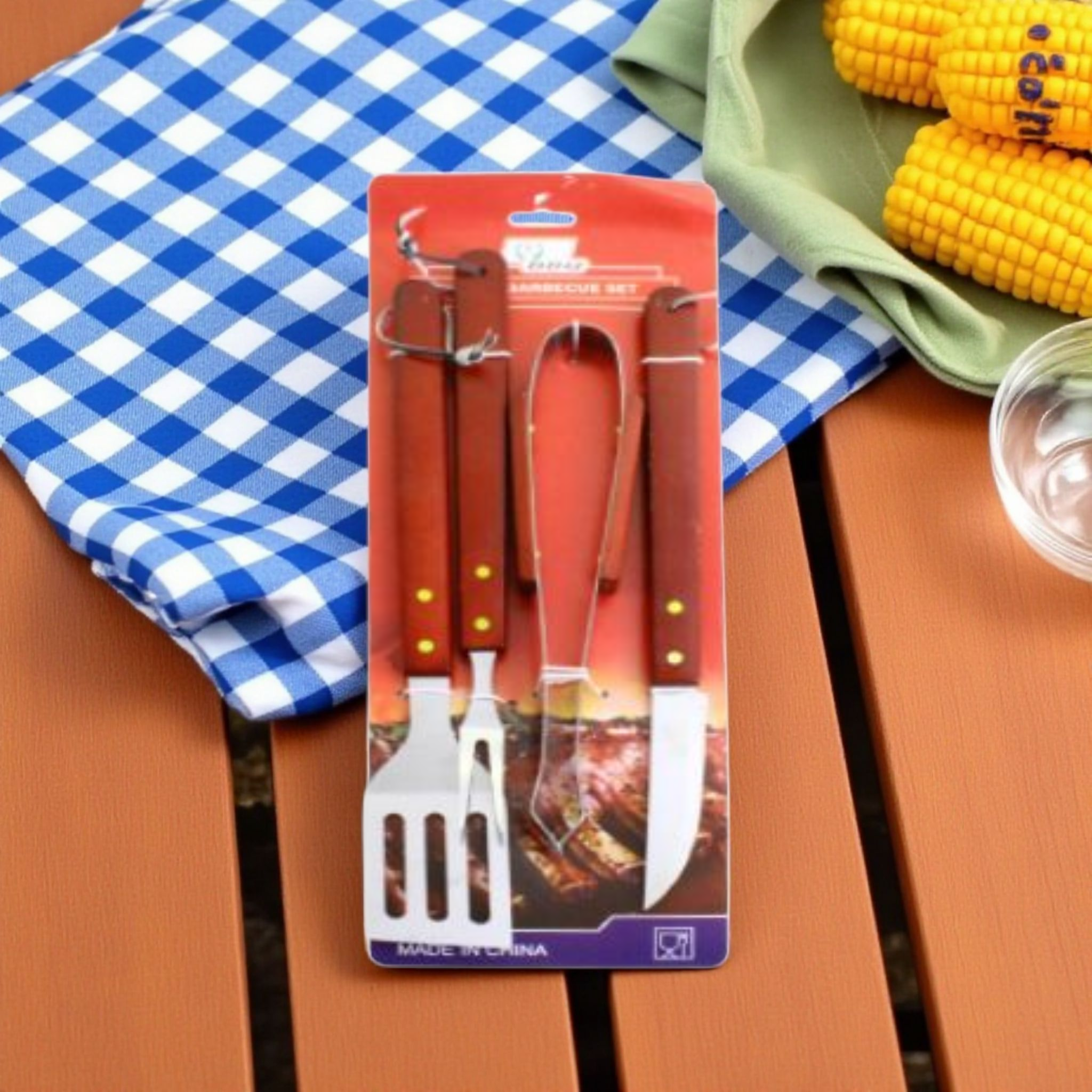 BBQ Braai Utensil Set 4pc XK805