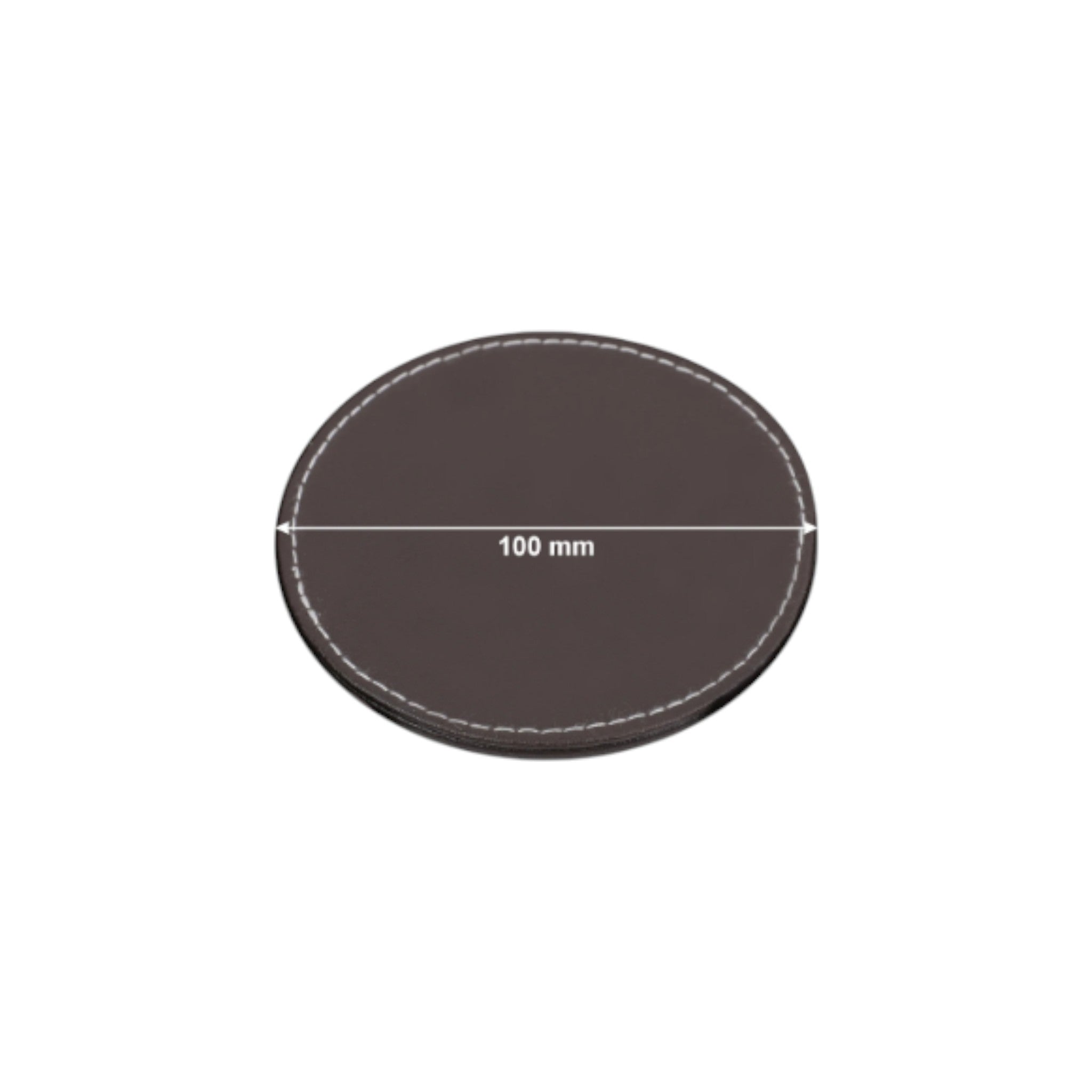 Bar Butler Round Leatherette Coasters In Holder 7pcs