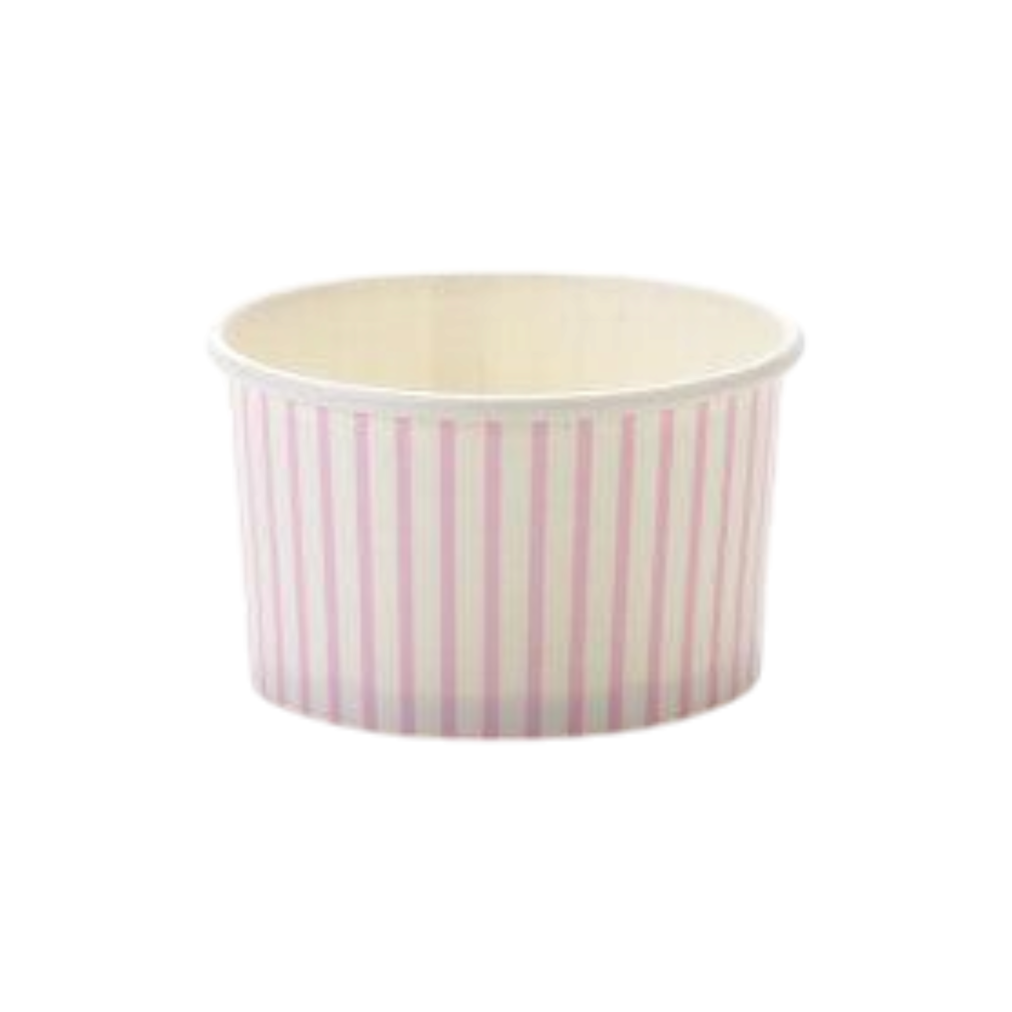 Ice Cream Paper Cups 120ml Baby Pink Stripes Vintage Tubs 10pack
