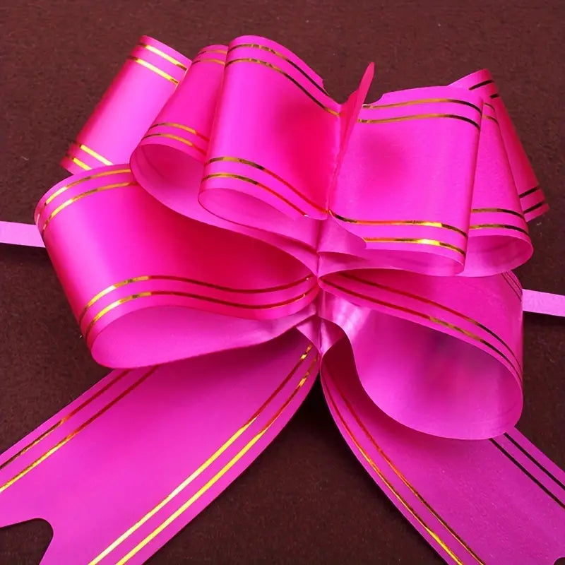 Cloth Pull Bow Ribbon Gold 37cm 10pack