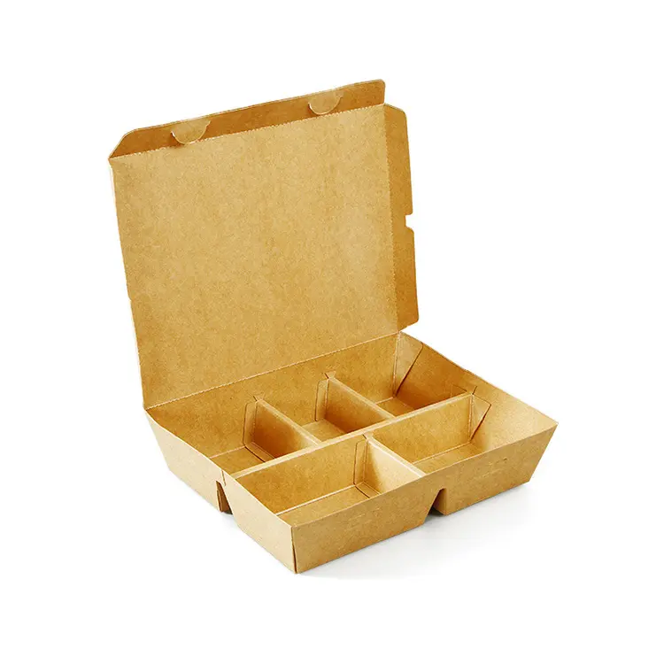 Kraft Paper Lunch Box with 5-Division