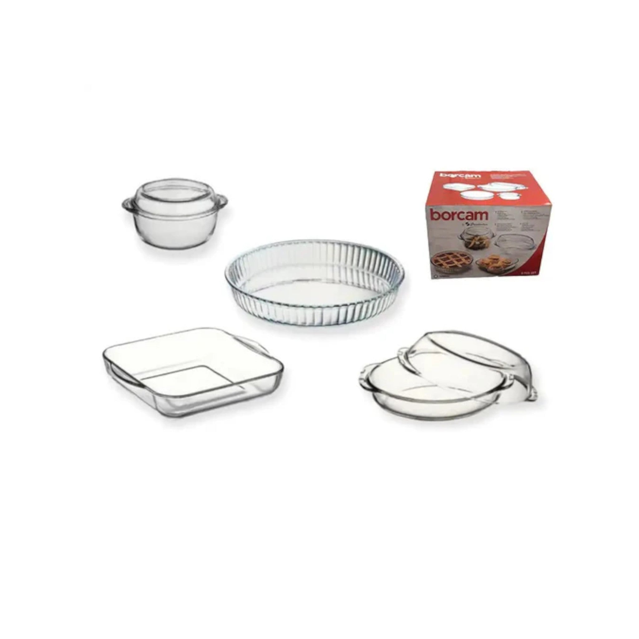 Pasabahce Borcam Oven Casserole Set 6pcs