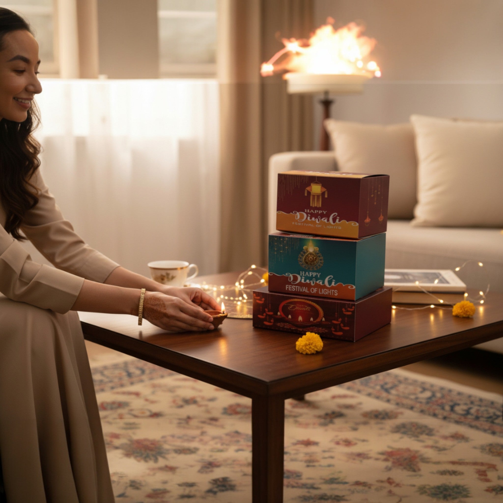 Happy Diwali Gift Boxes 10pcs