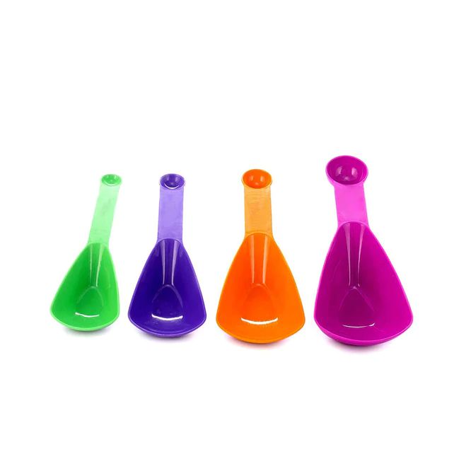 Measuring Scoop Spoons Plastic 4pcs Assorted Colors