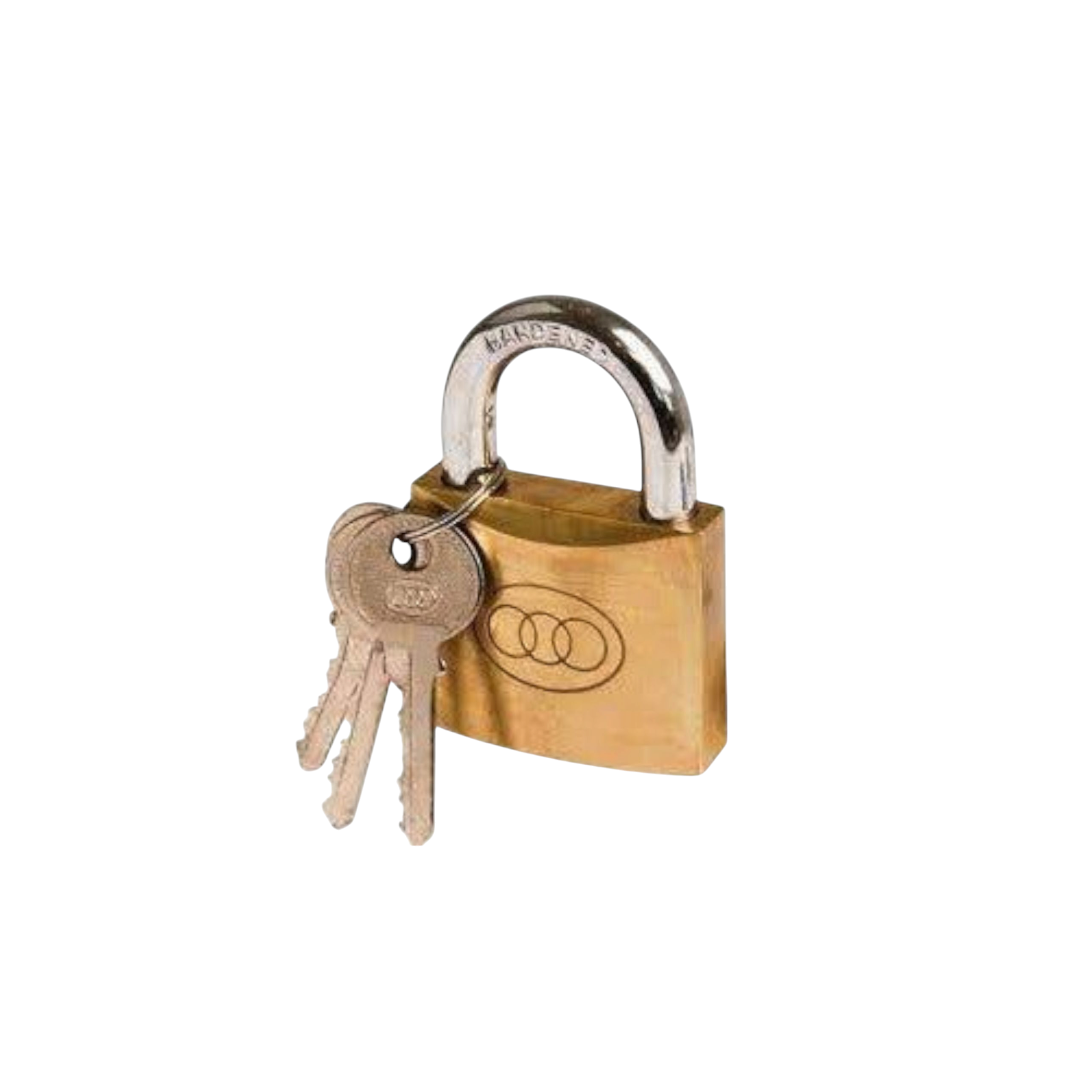 Tri-Circle Lock 50mm Brass