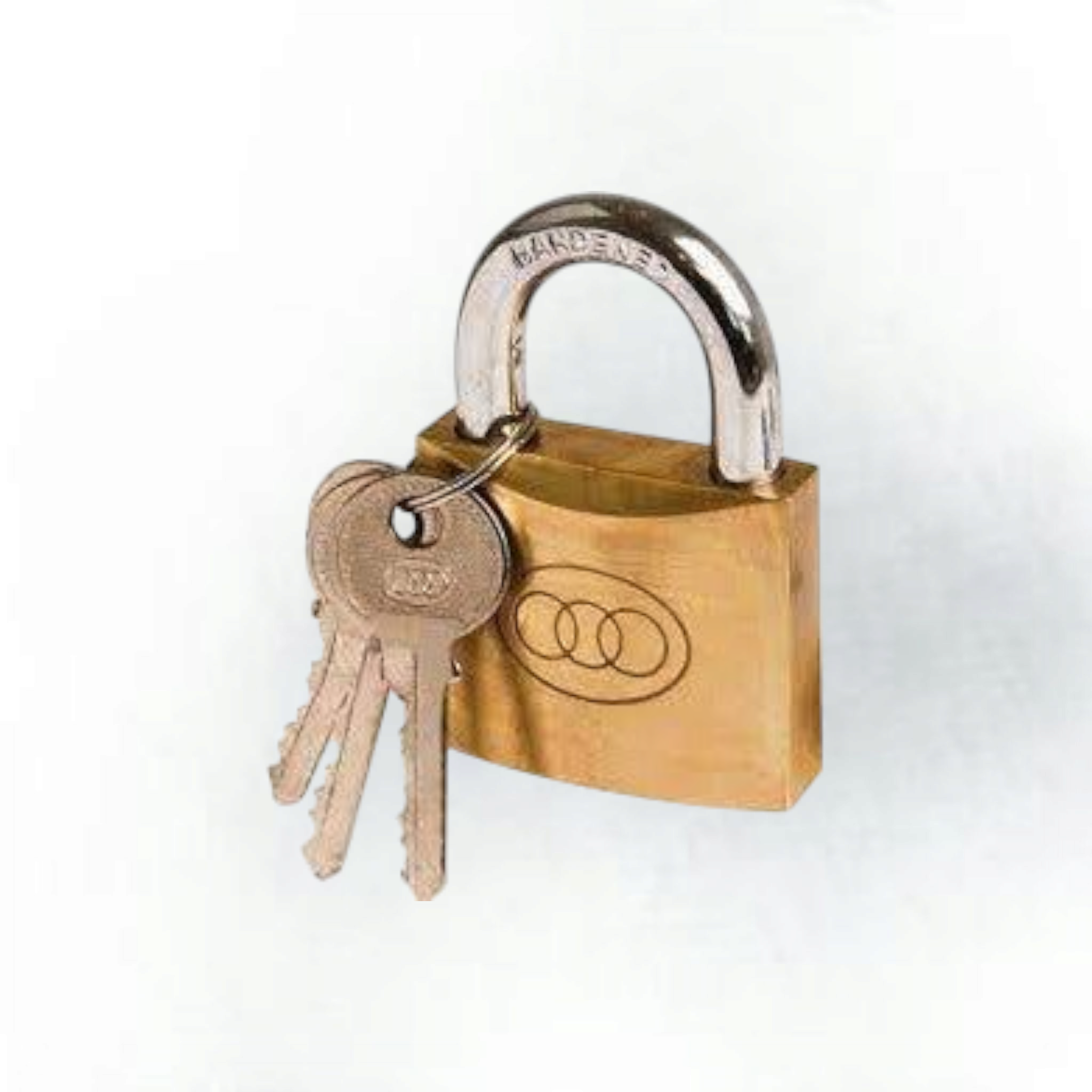 Tri-Circle Lock 50mm Brass