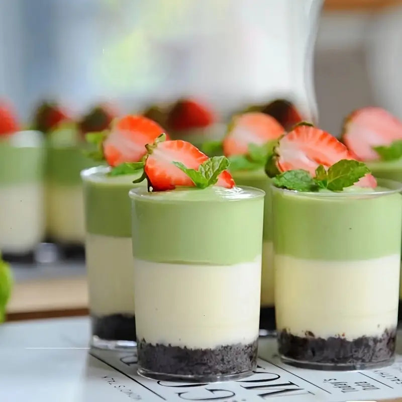 Acrylic Plastic Mini Open-Top Dessert/ Drinking Cups 4.5x4.5cm 10pack