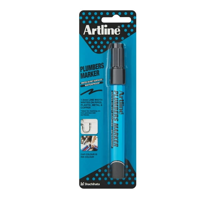 Artline Plumbers Marker Black 1.5mm Bullet Tip