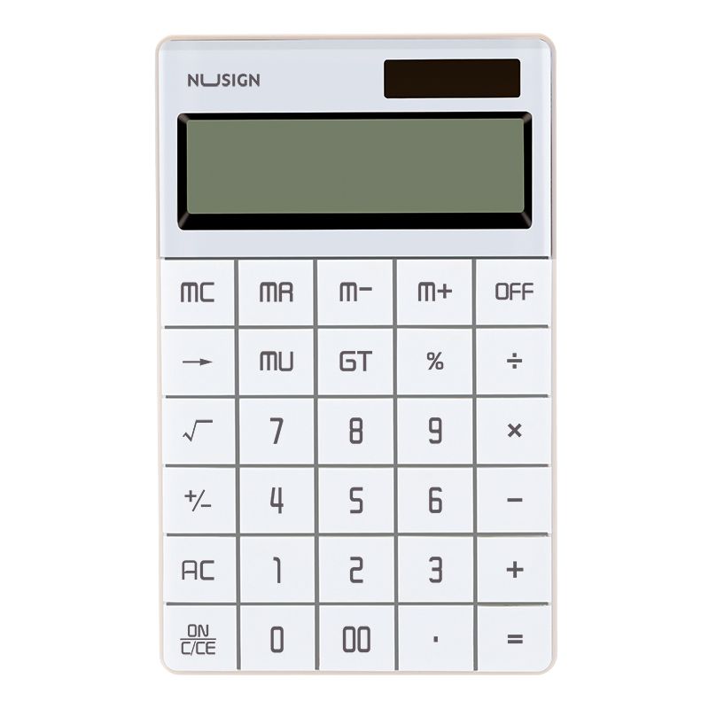 Deli Calculator 165.3x103.2x14.7mm Digits White ENS041