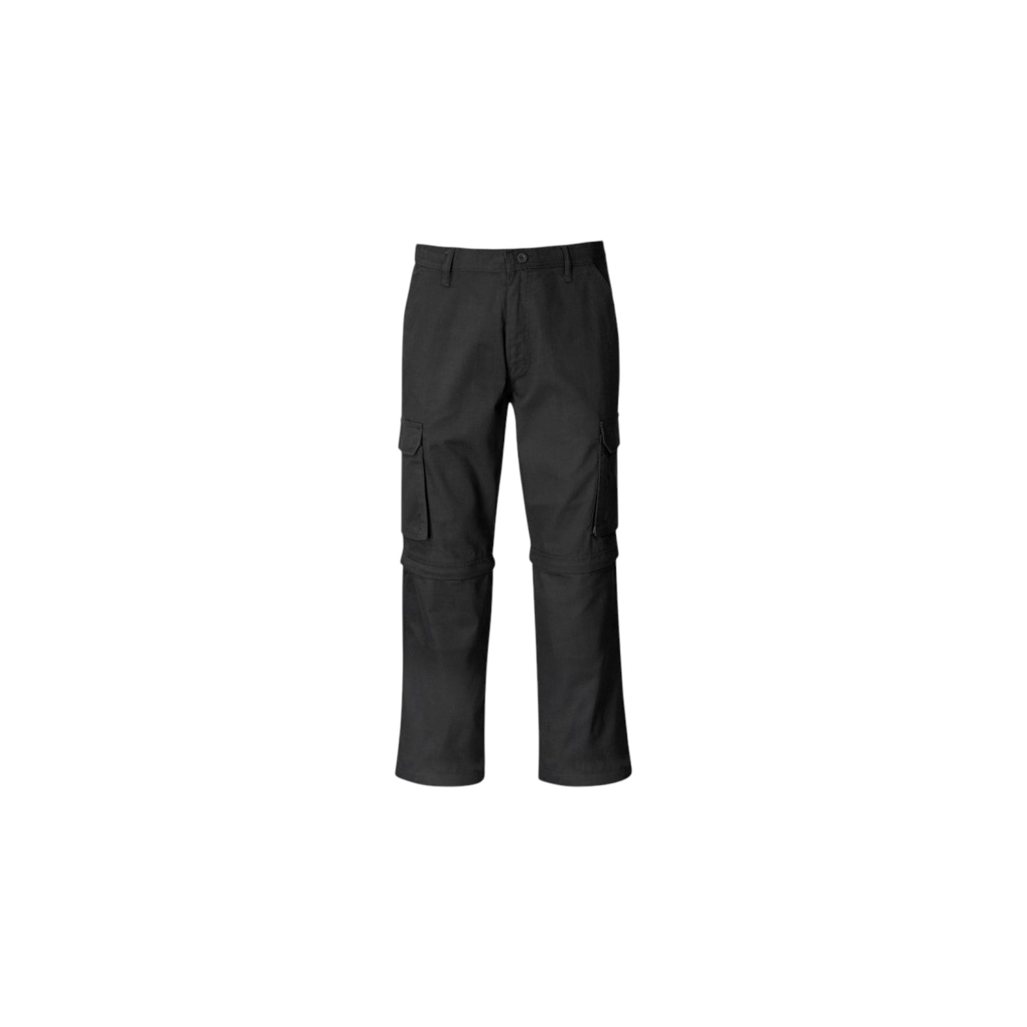 Black Men's Rip Stop Utility Zip Off Pants 28/44