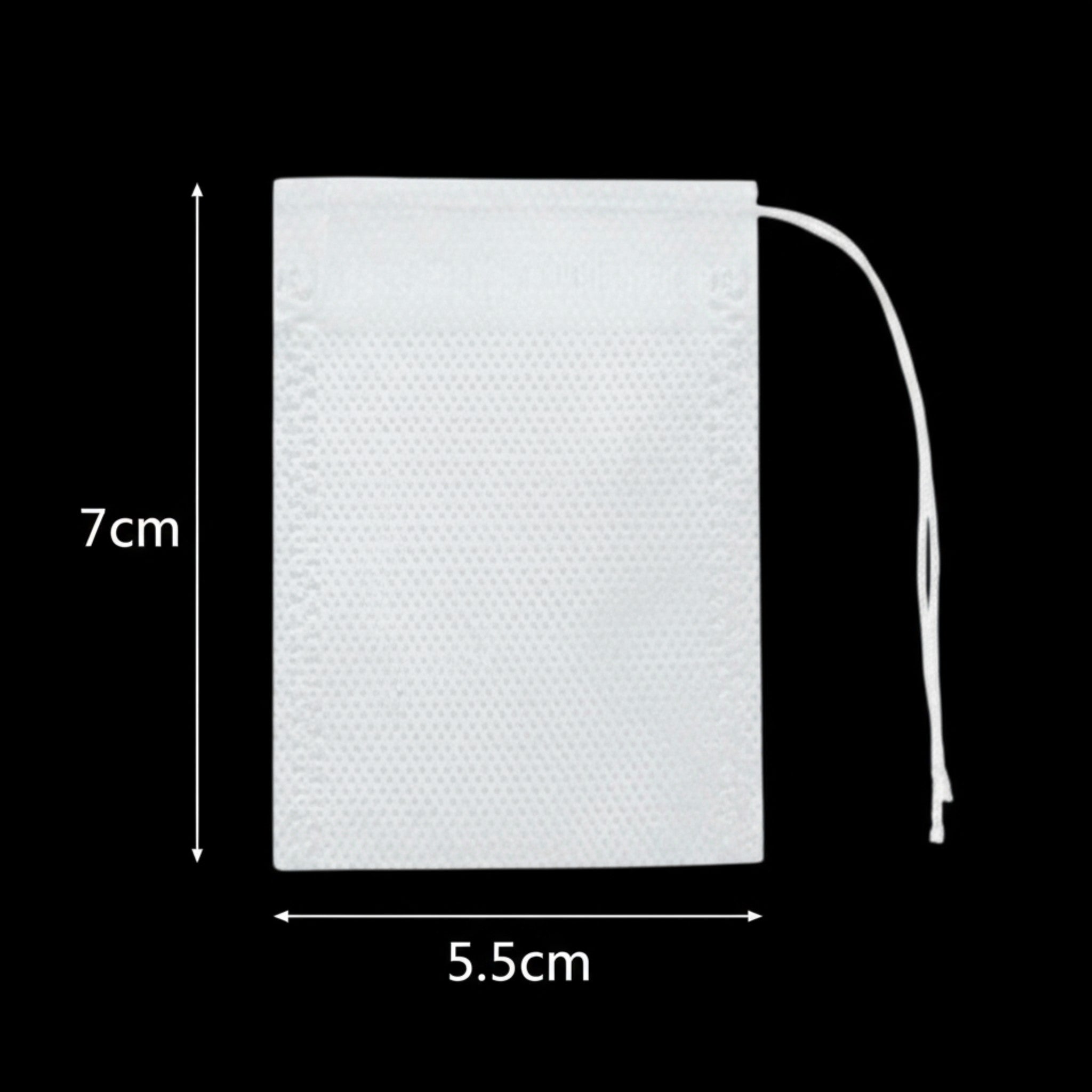 Biodegradable Food Grade Non-Woven Tea Filter Cotton Bag with Drawstring 100pcs