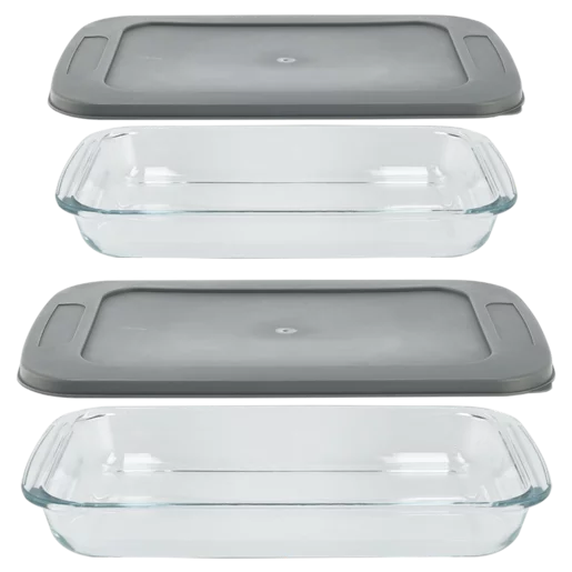 Rectangle Casserole with Grey Lid