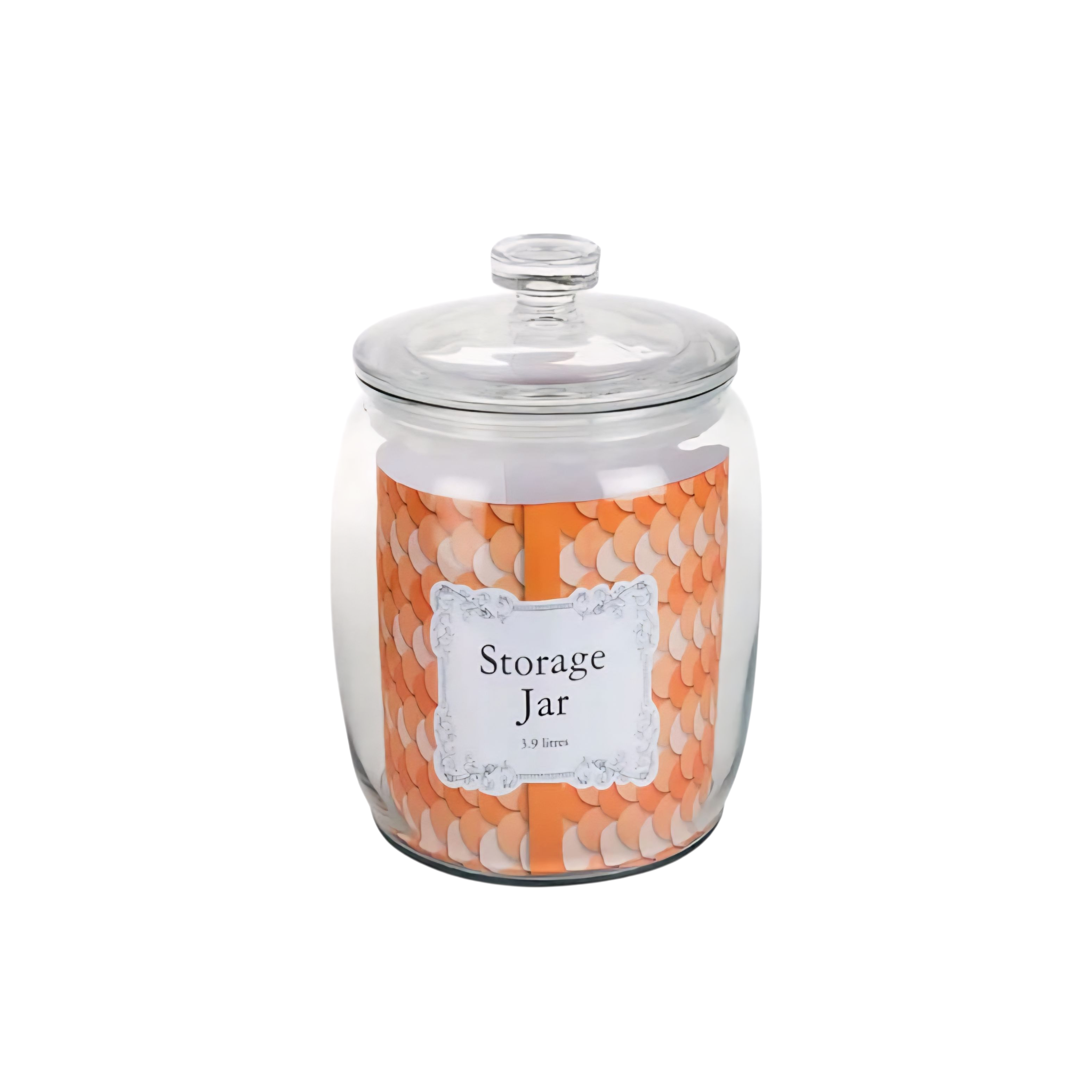 Glass Belly Storage Jar 19x24cm 3.9L