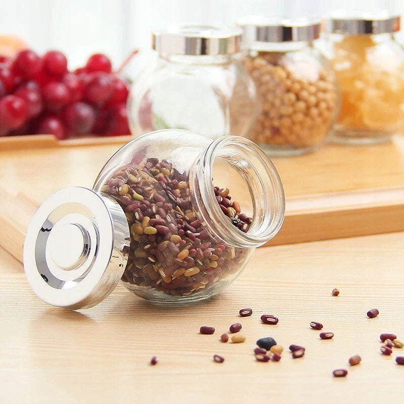 Glass Spice Jar 200ml Bottle with Lid 5x7.5cm ZLF-2023-066