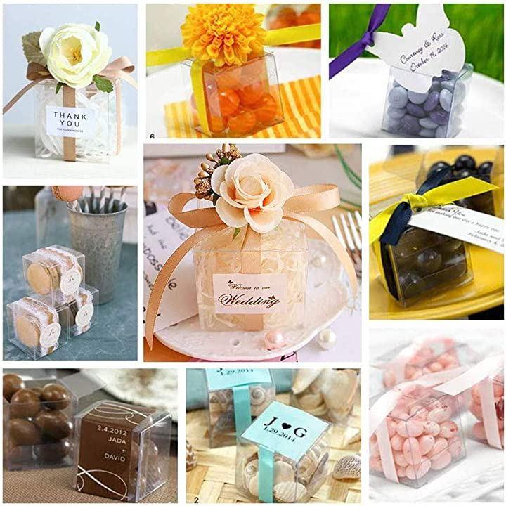 PVC Gift Box Clear 5x5x6cm Cupcake Box 12pcs