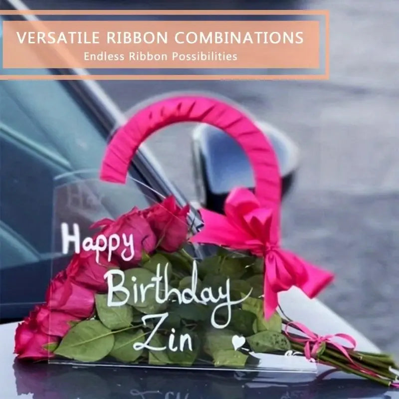 PVC Flower Bouquet Gift Bags Clear with Handle 78x30cm