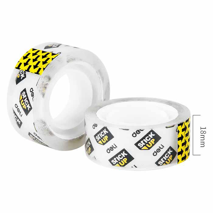 Deli Clear Office Tape 18mm x18m Tube of 8 Rolls E30064
