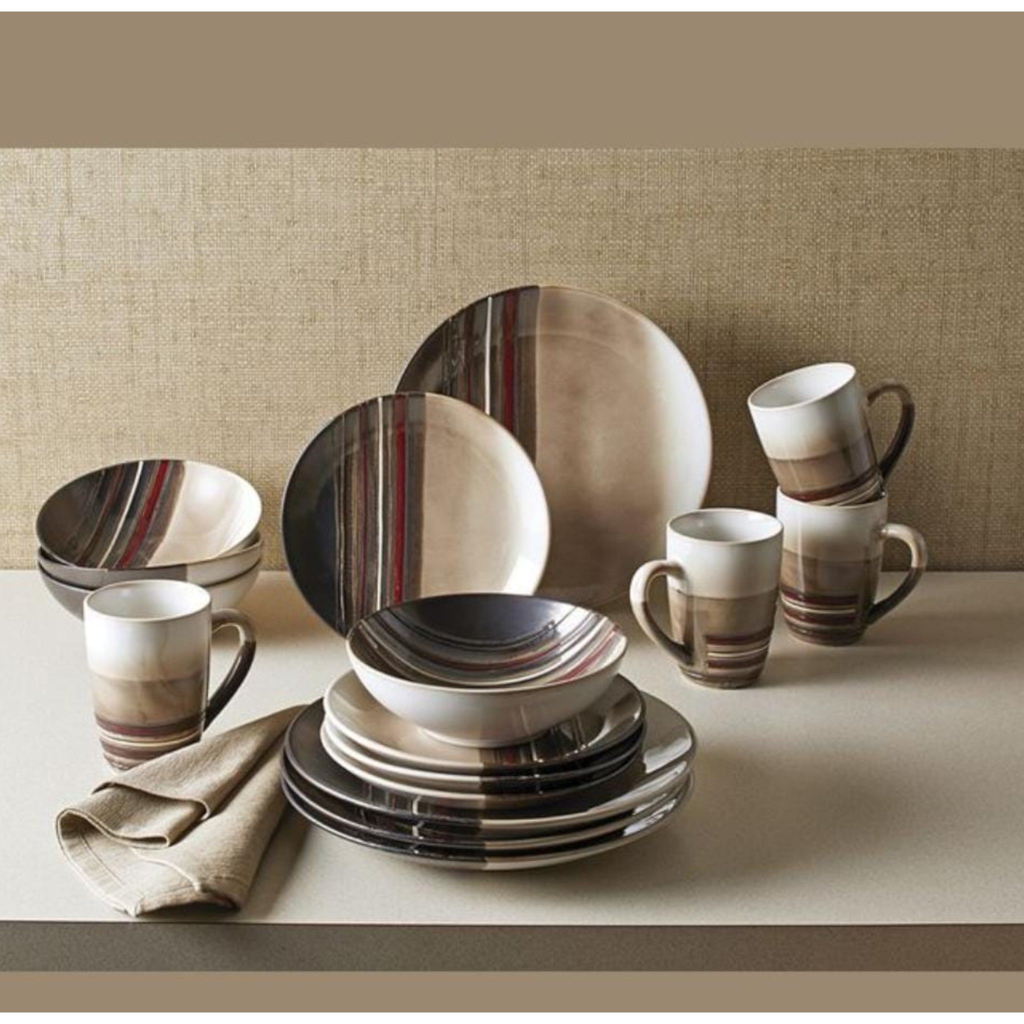 Totally Home Fine Stoneware Dinner Sets 16pcs