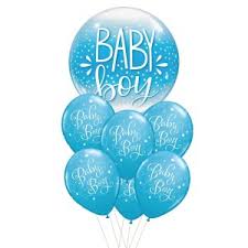 Gender Reveal Balloon Set Baby Boy  7pc