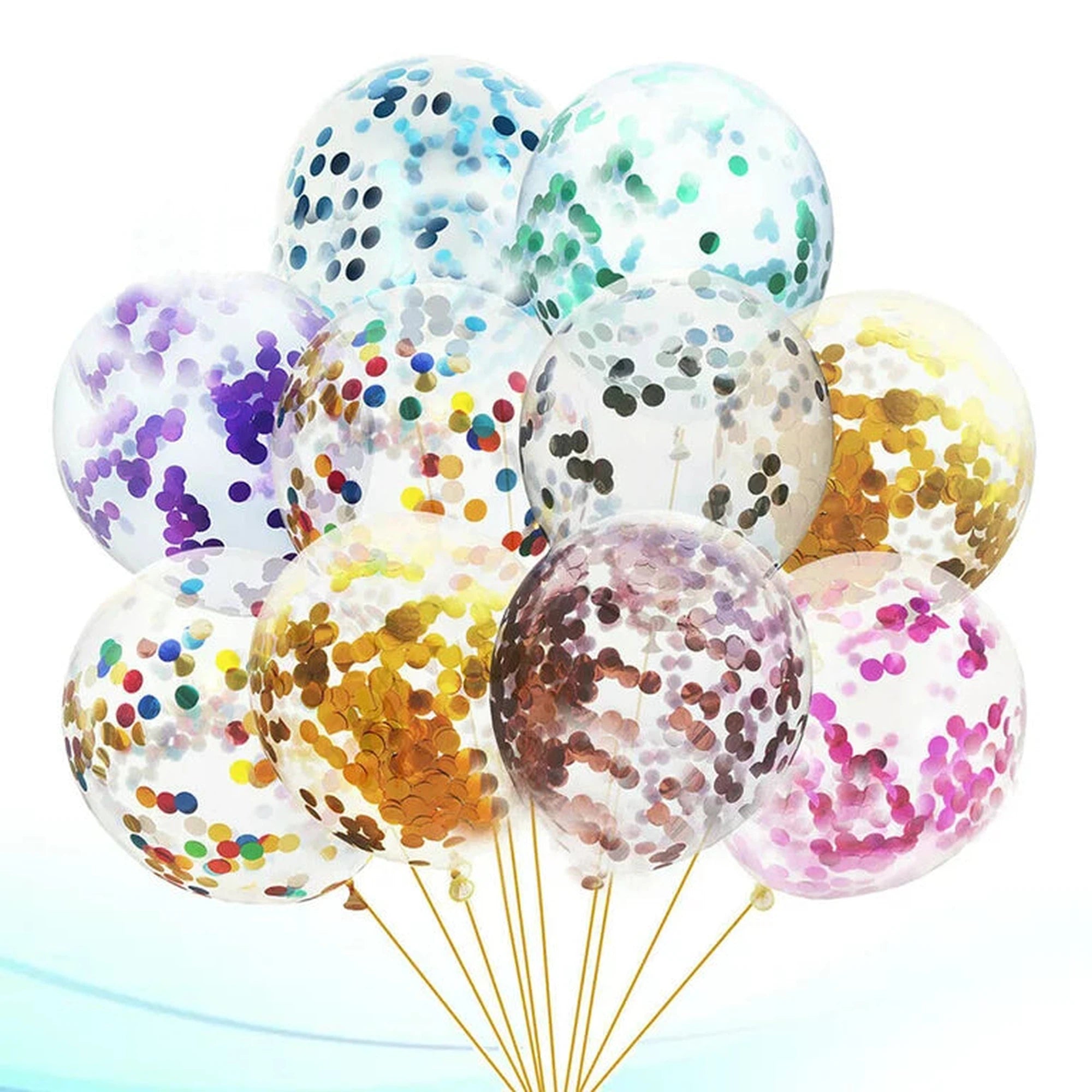 Party Confetti Latex Balloons Assorted 6pack