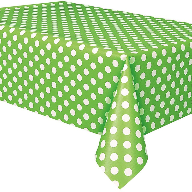 Party Table Cloth Plastic Polka Dot 137x183cm