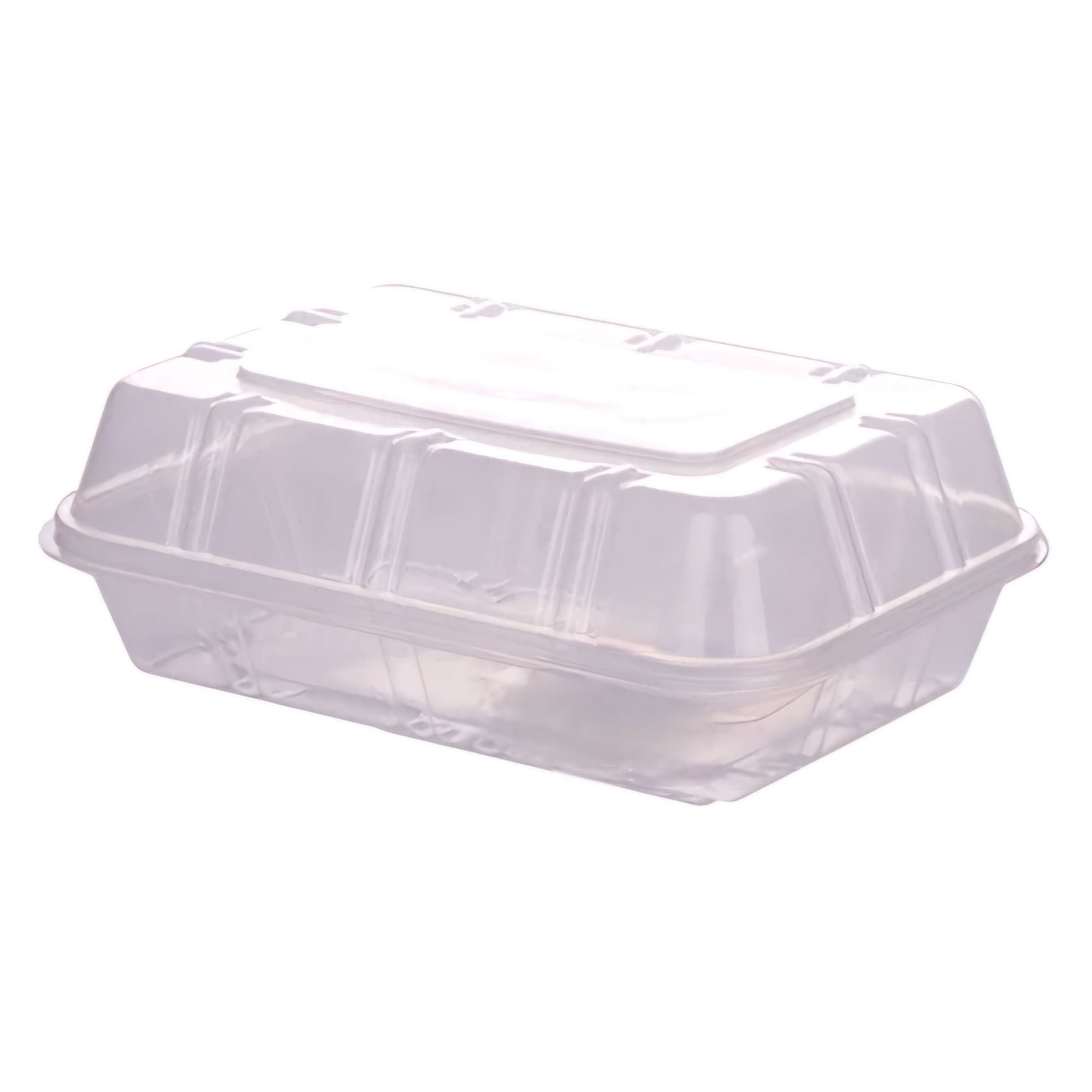 Zibo Lunch Meal Box Container Plain Shallow Fold over Clear FAF31S