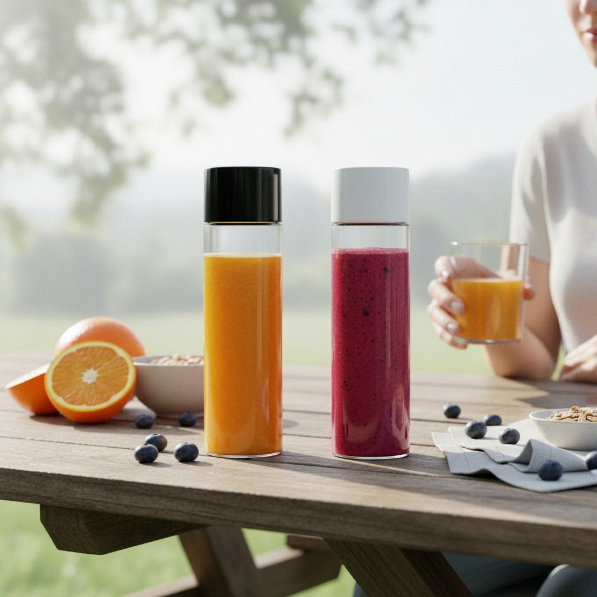 Plastic PET Water Bottle with Lid