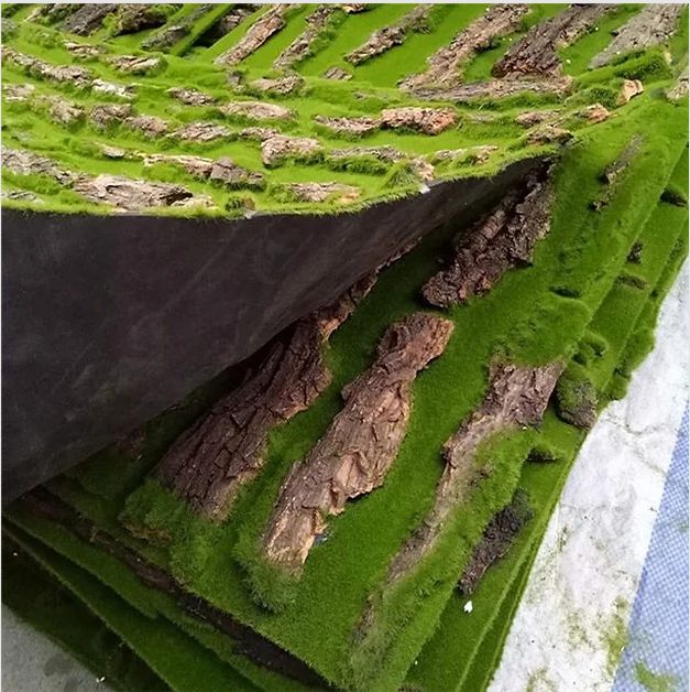 Artificial Tree Bark with Moss Mat for Decoration 50cmx100cm