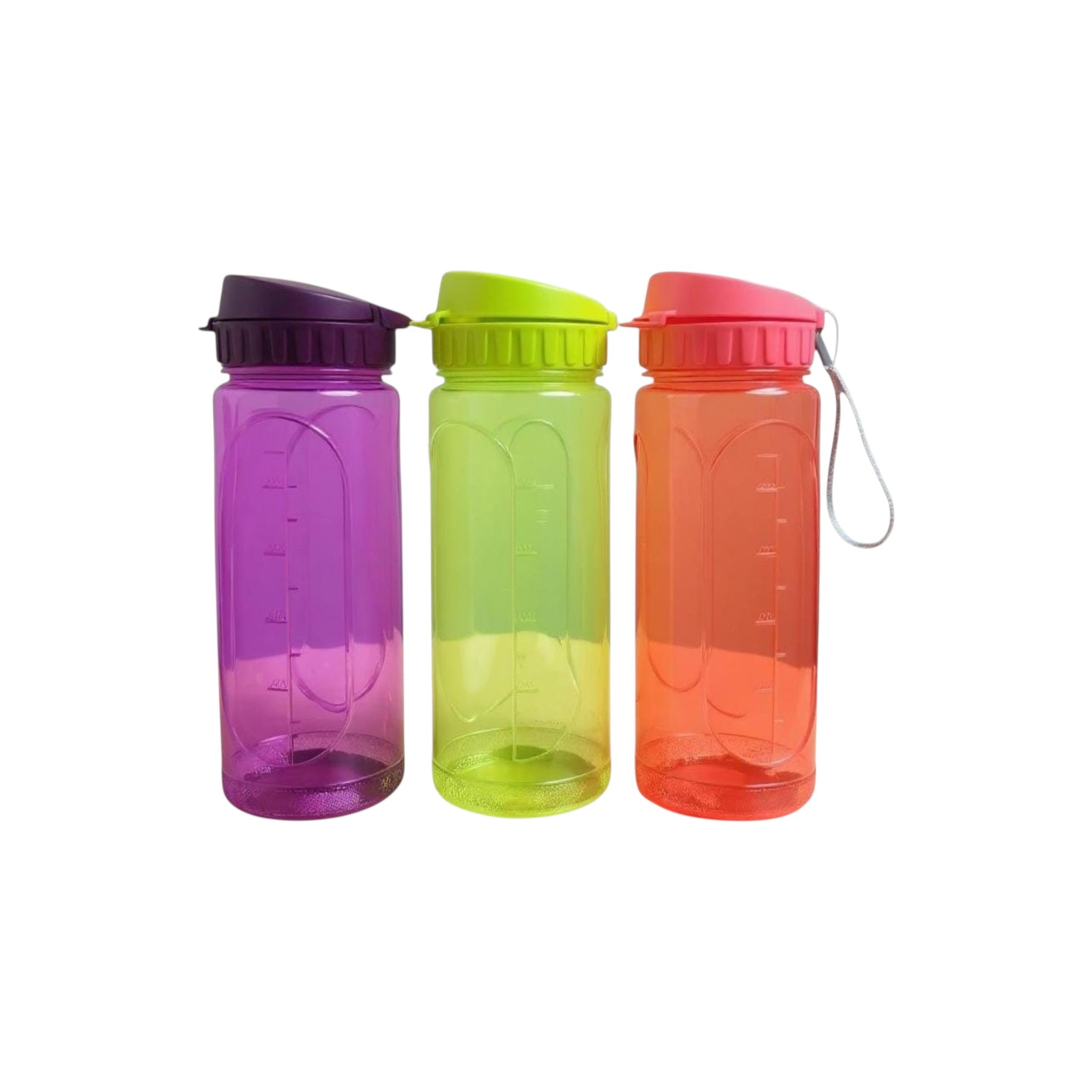 Nu Ware Plastic Water Bottle with Flip Cap Round Base