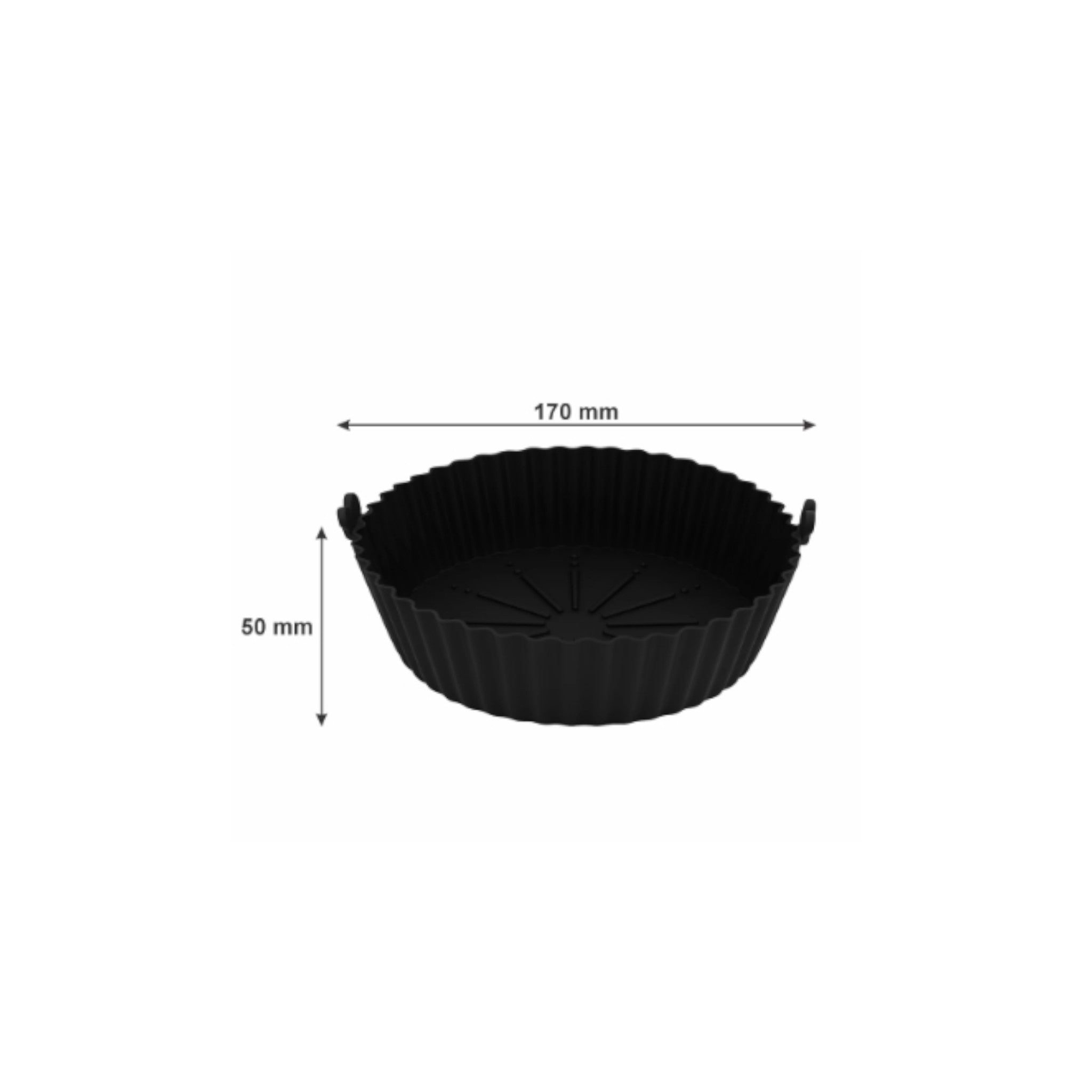 Regent Round Airfryer Black Silicone Basket 160mm