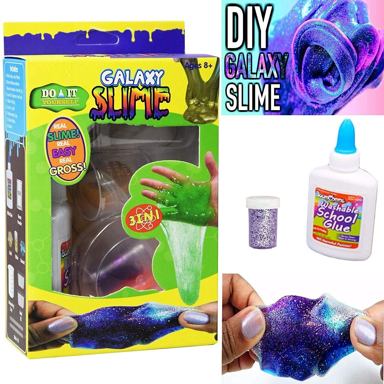 Galaxy Glitter Slime Making Kit for Kids