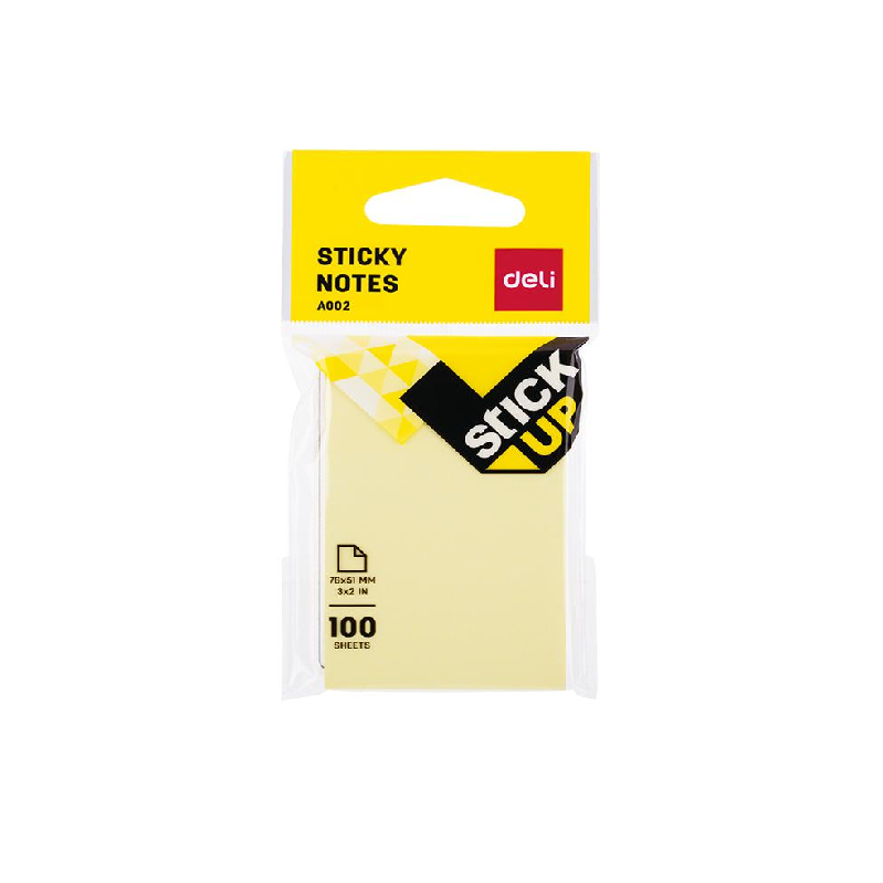 Deli Sticky Notes 100 Sheets Yellow