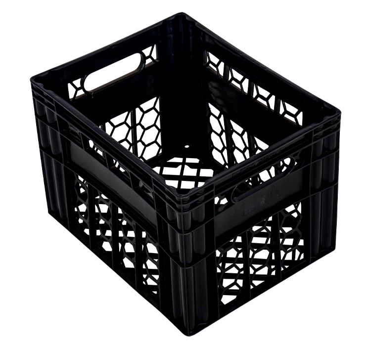 Utility Milk Crate Black 422x322x320mm