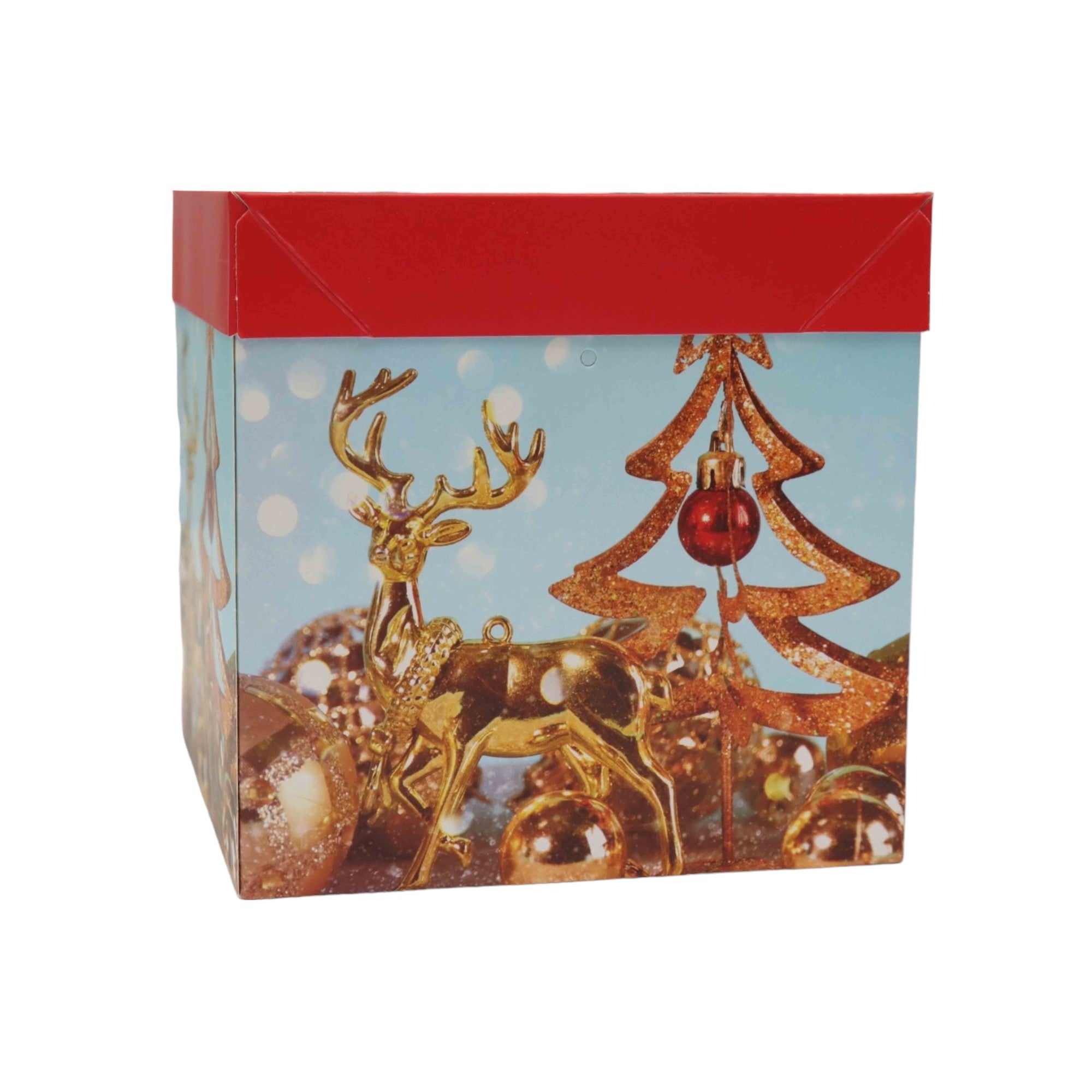 Decorative Festive Gift Folding Box 15x15x15cm Square