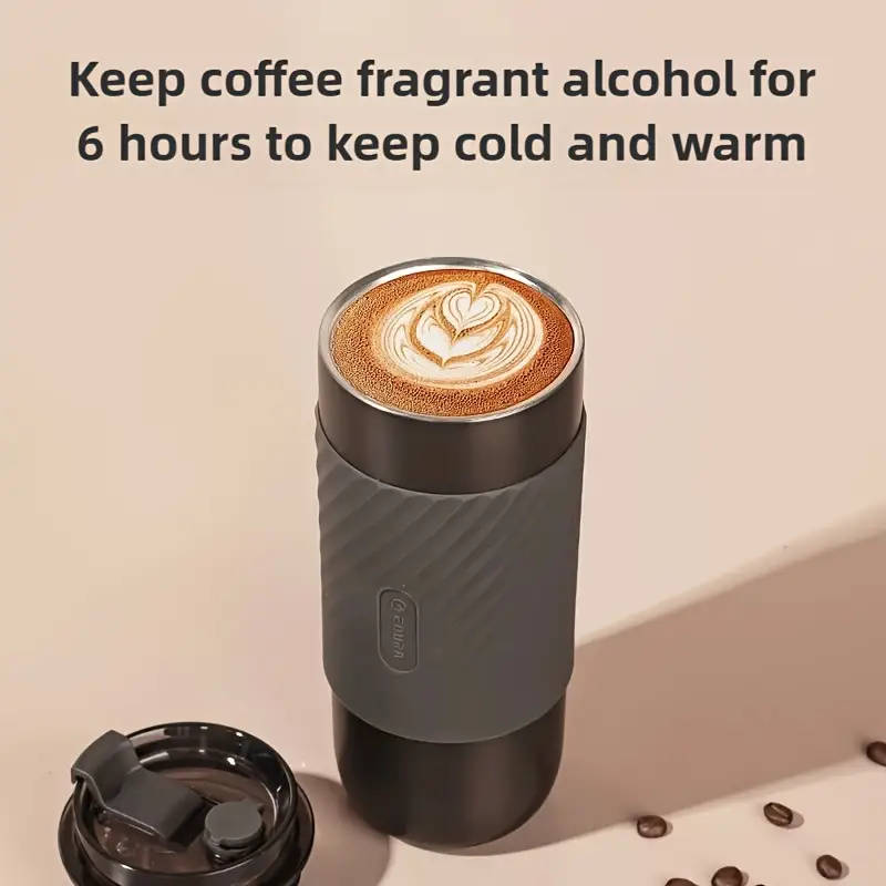 520ml Double-Wall Thermal Tumbler with Silicone Sleeve, Infuser & Retractable Stainless Steel Straw