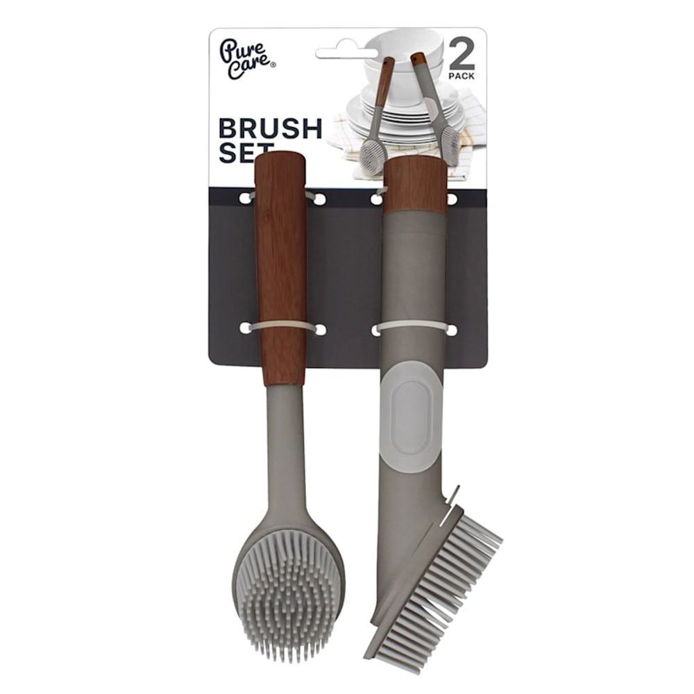 Dish Brush Set Dark Grey 2pc 10115