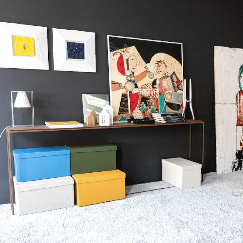 Gift Box Sturdy Hardboard Plain Solid Color 34x26.5x15.5cm