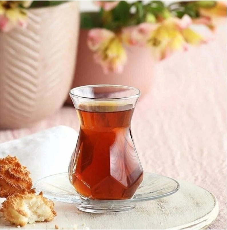 LAV Alya Glass Turkish Tea cup 165ml 6pc SGN782