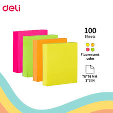 Sticky Notes 76x76mm 100Sheets Assorted