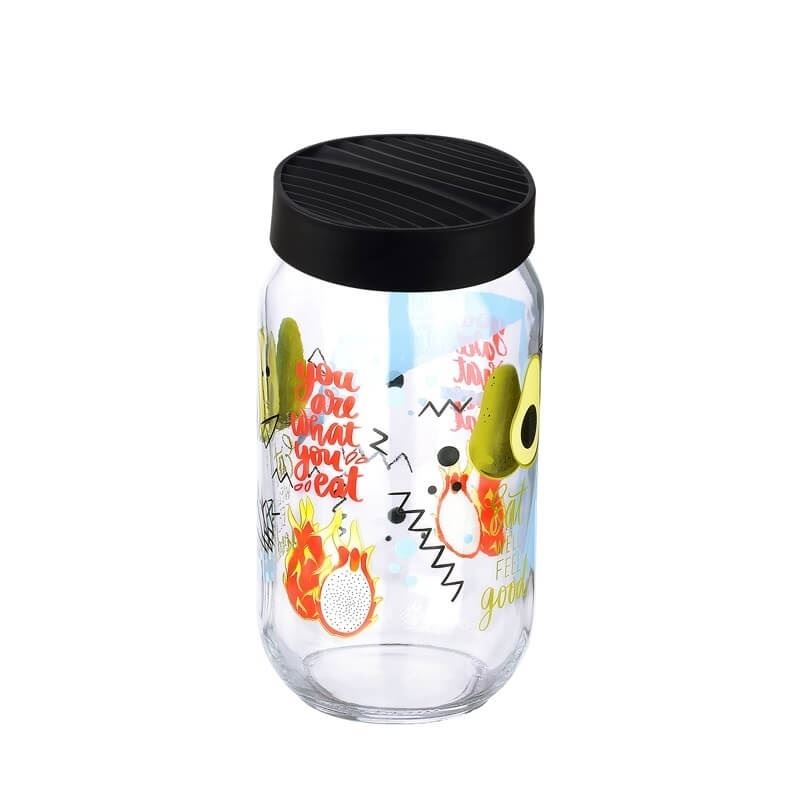 Titiz Mood Glass Jar Patterned Jar 1000ml KC-290