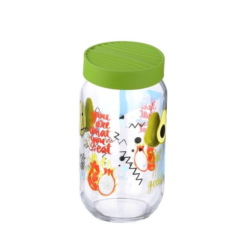 Titiz Mood Glass Jar Patterned Jar 1000ml KC-290