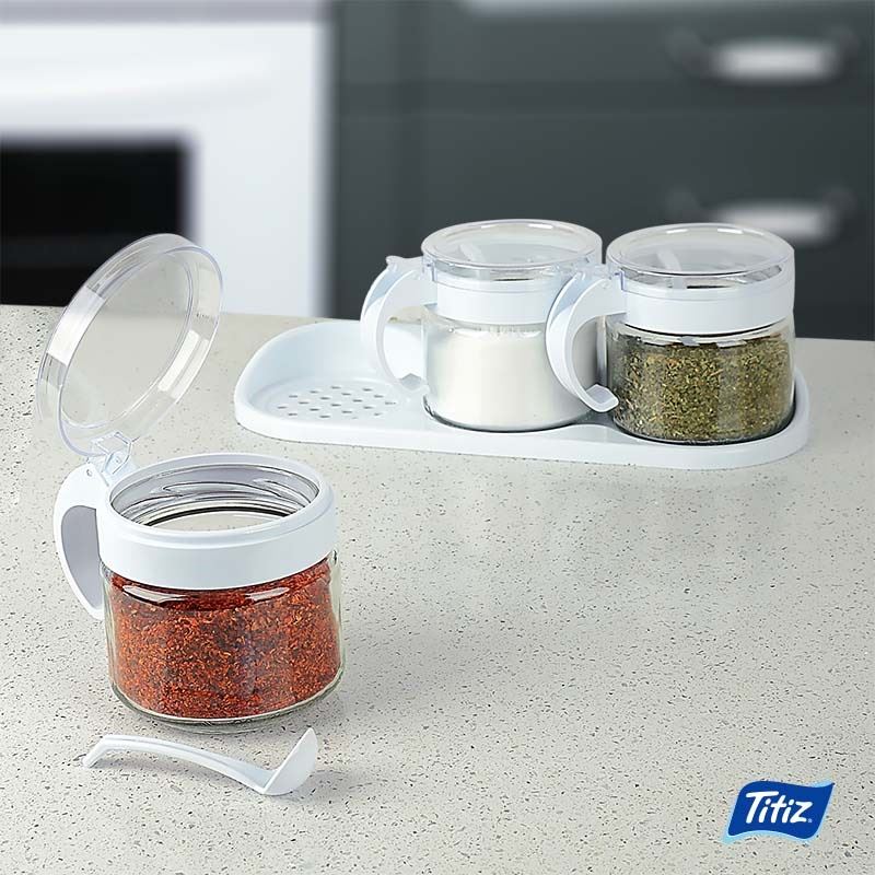 Titiz Lily Spice Jar 3pc Set 300ml KC-386