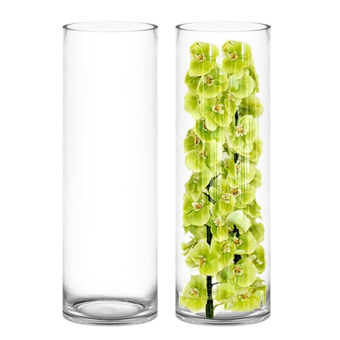 Glass Cylinder Vase 14x14cm H-50cm Th-0.5cm