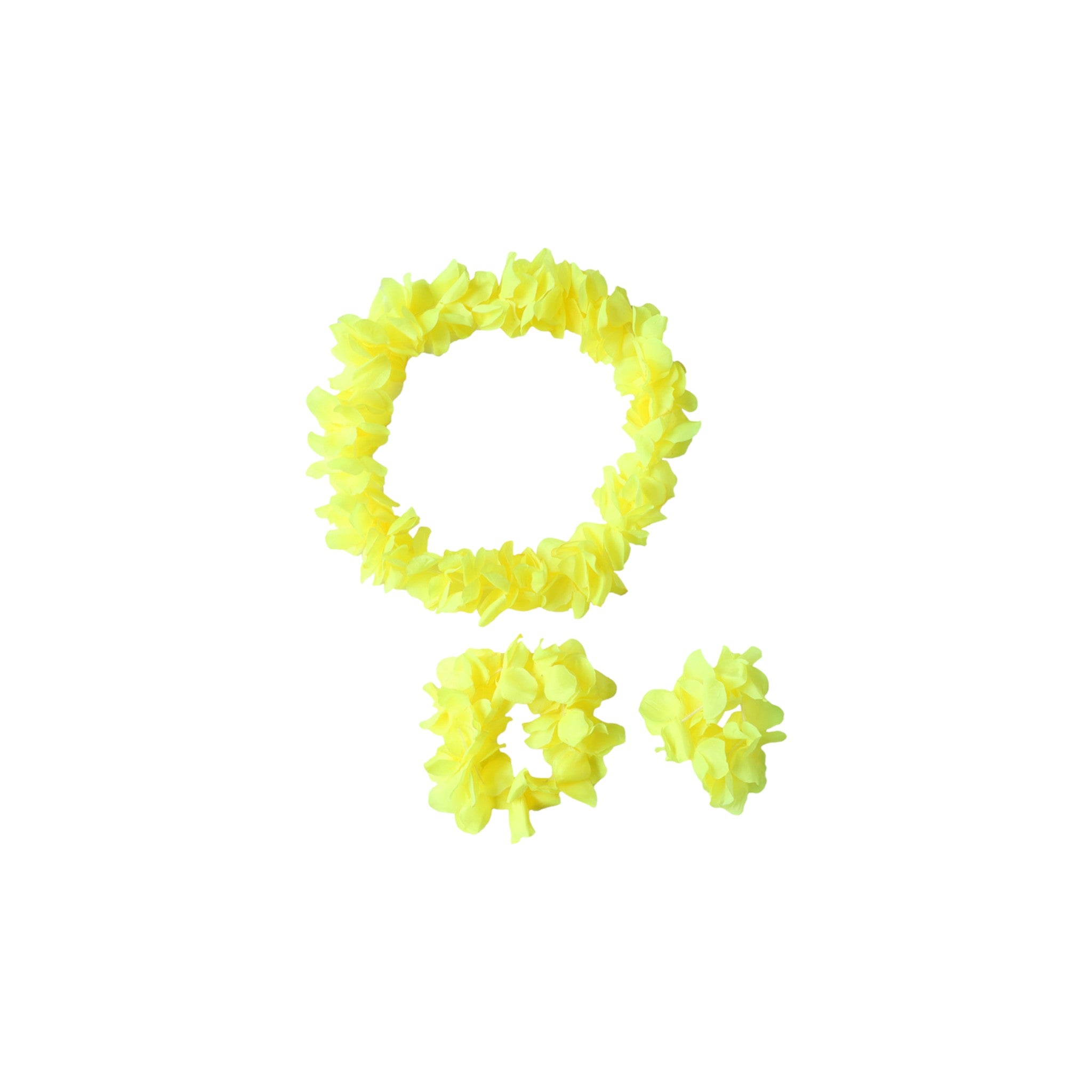 Hawaiian Pastel Flower Lei Set Assorted