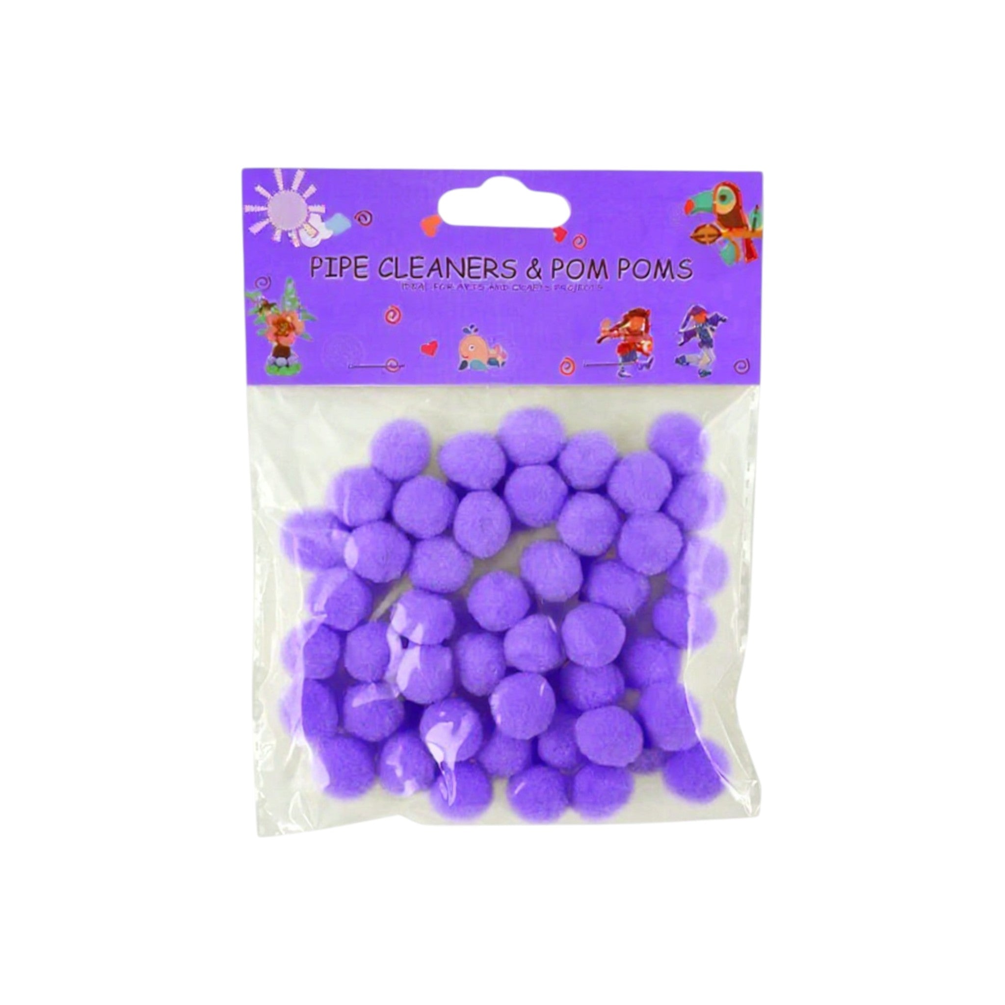 DIY Pom-Pom 1.5cm Solid Color 60pack